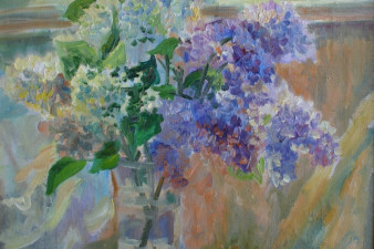 Солнечная сирень, х/м